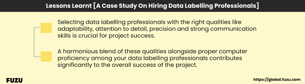 Lessons Learnt On The Qualities Good Data Labellers Should Have